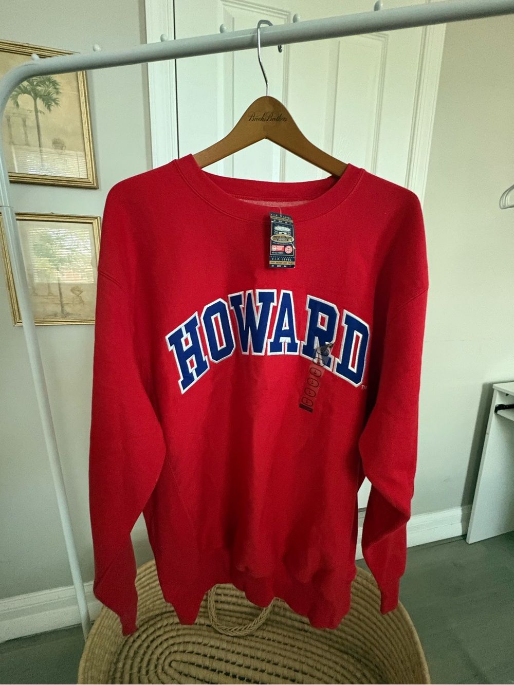 Howard Red Crewneck Sweatshirt - Classic College Style